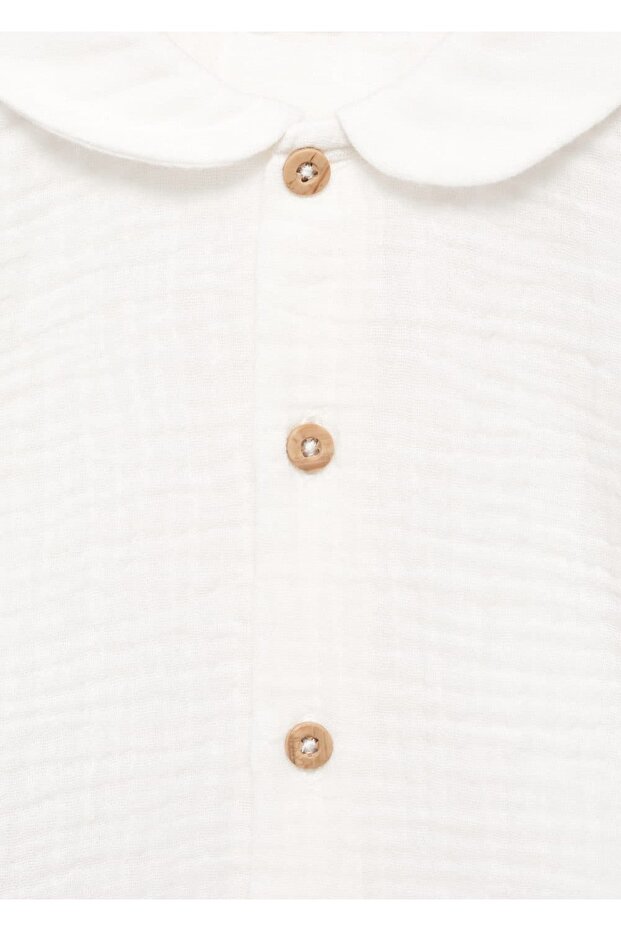 Pamuklu bambula gömlek - 5