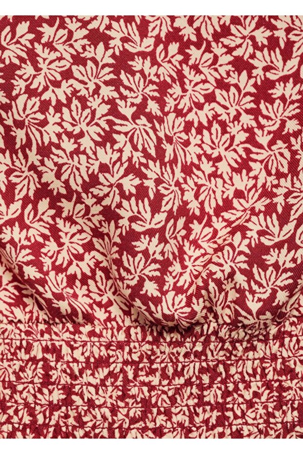 Burgundy Blouse for Kids - 8