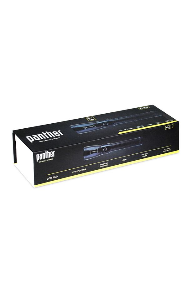 USB Şarjlı Zoomlu 20W El Feneri PT-4113 - 6