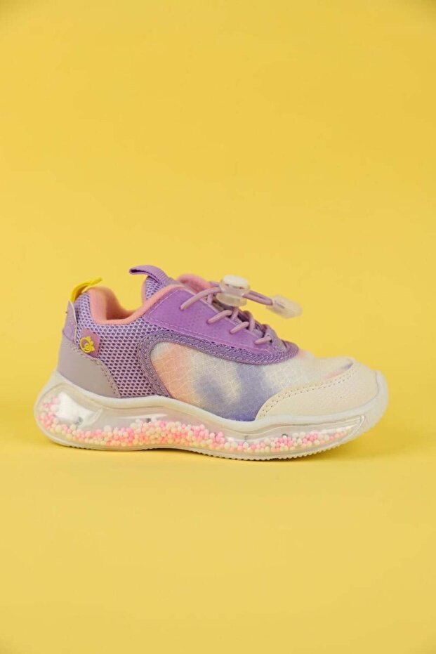 Girls' lilac dudino bubble sneakers, sizes 25-37