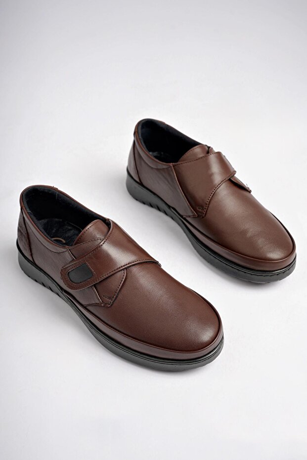 ARCH Garantált ortopéd talpú saroksarkú valódi bőr női cipő - 2