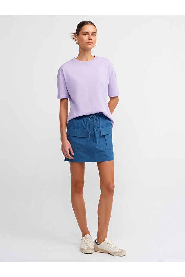 3683 Basic T-Shirt-Lila - 1