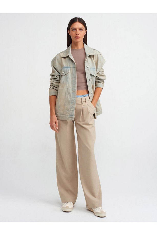 65345 Oversize Tint Yıkama Denim Mont-Tint - 3