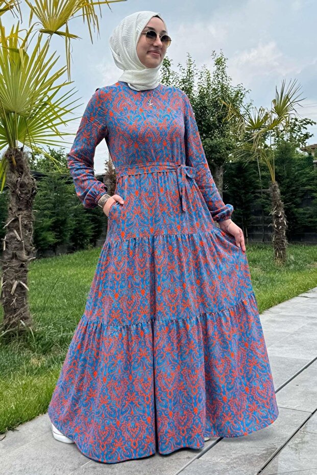 Betül Turuncu Elbise - 8