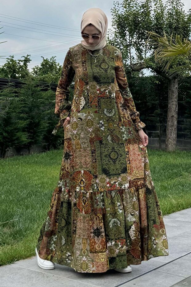 Nehir Elbise Yeşil - 4