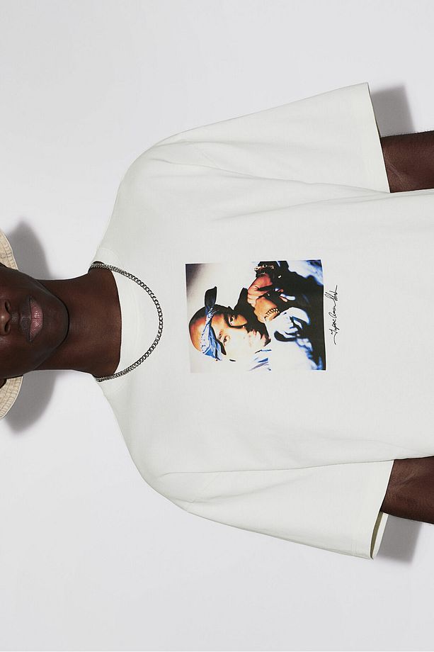 Loose Fit Baskılı Tişört - 4