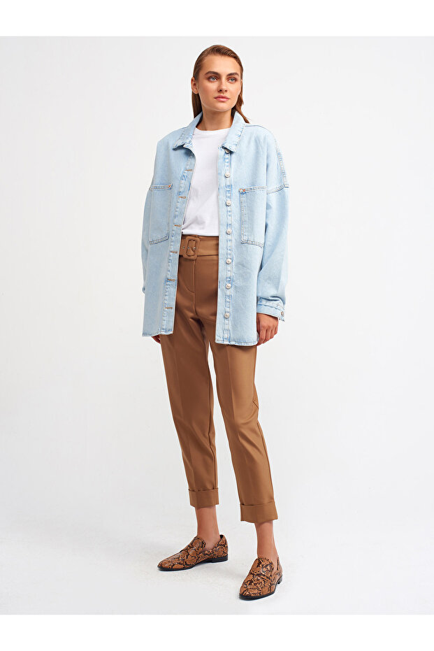 Oversize Cepli Kot Gömlek - 2