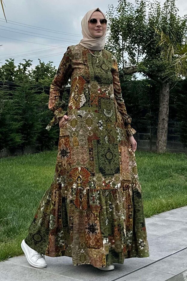 Nehir Elbise Yeşil - 7