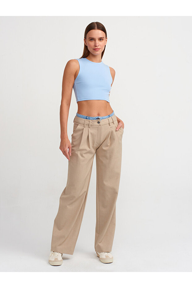 30125 Crop Top-Mavi - 3