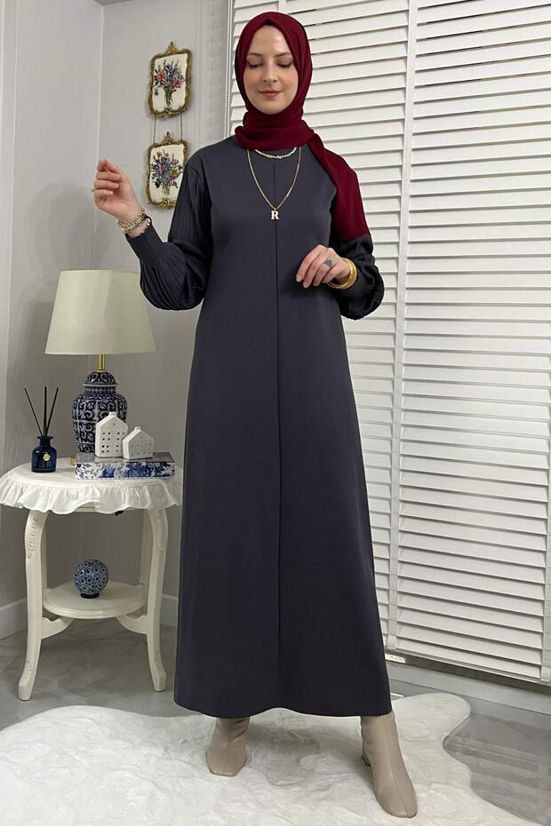 Ecem Antrasit Triko Elbise - 3