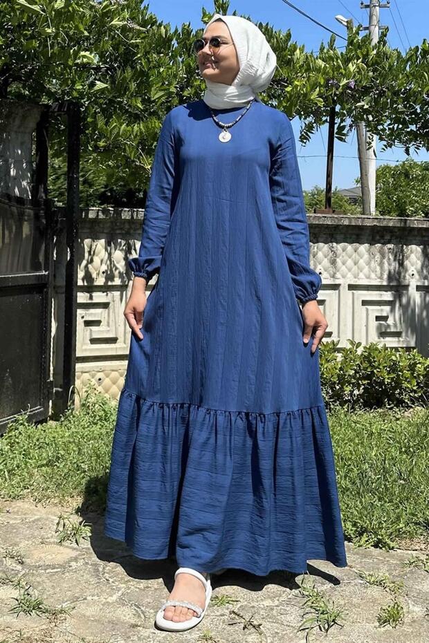 Seda İndigo Elbise - 4