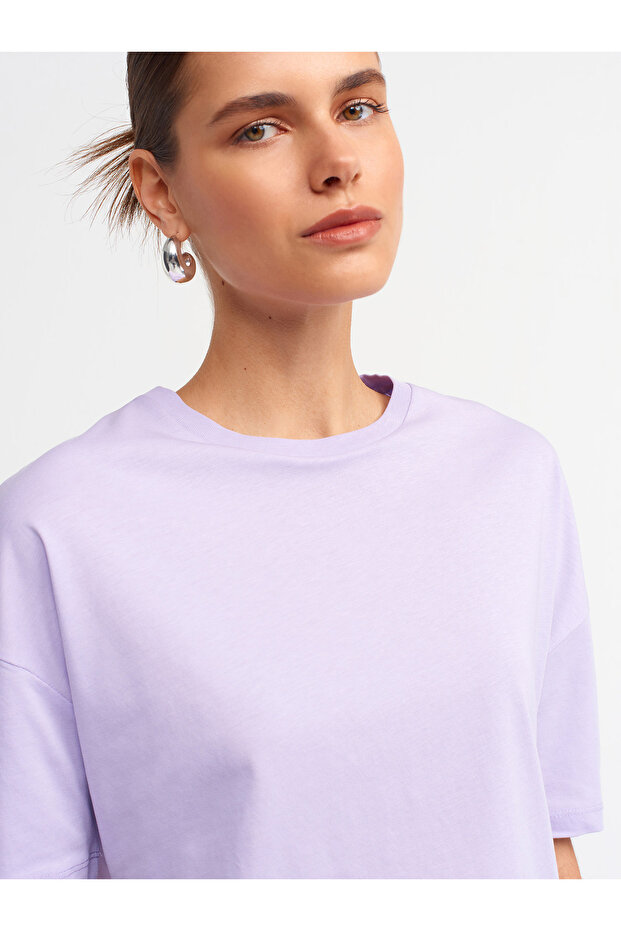 3683 Basic T-Shirt-Lila - 4