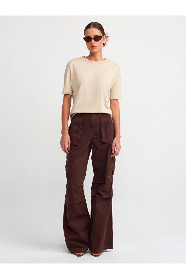 3683 تي شيرت أساسي - بيج فاتح - 3