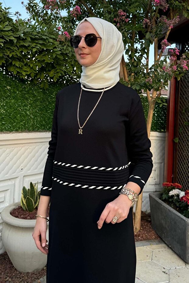 Samanyolu Siyah Triko Elbise - 5