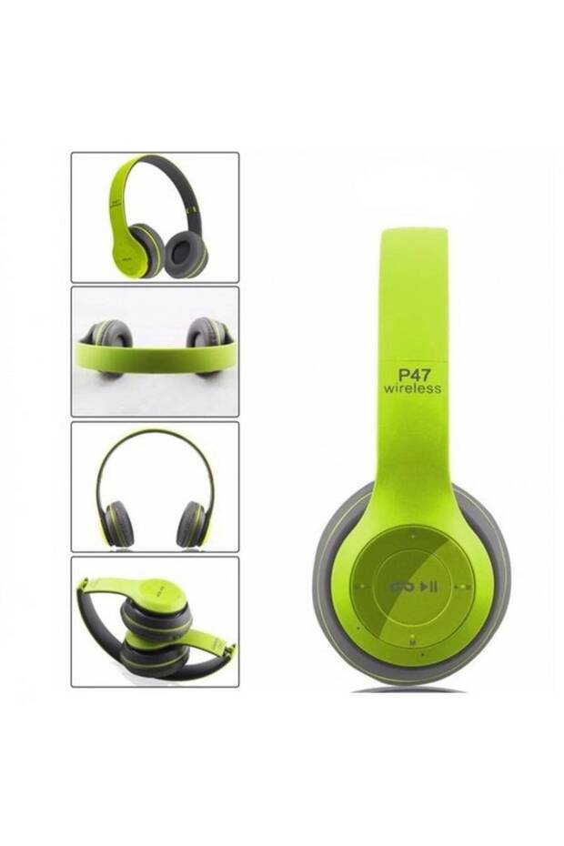 P47 Kulaküstü Bluetooth Kulaklık 5.0+EDR Yeşil - 2