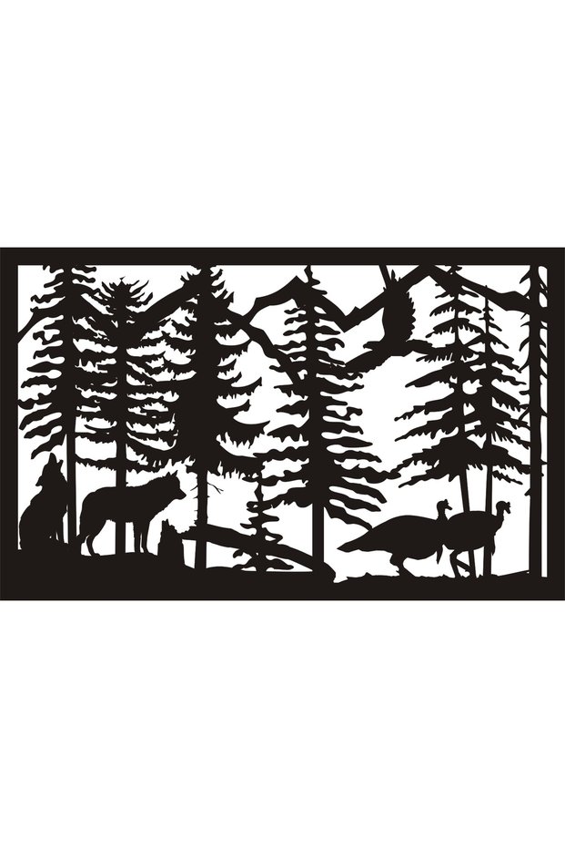 Wolves, Indians and Forest Auto Domestic Production A+Quality 30 X 18 cm Durable