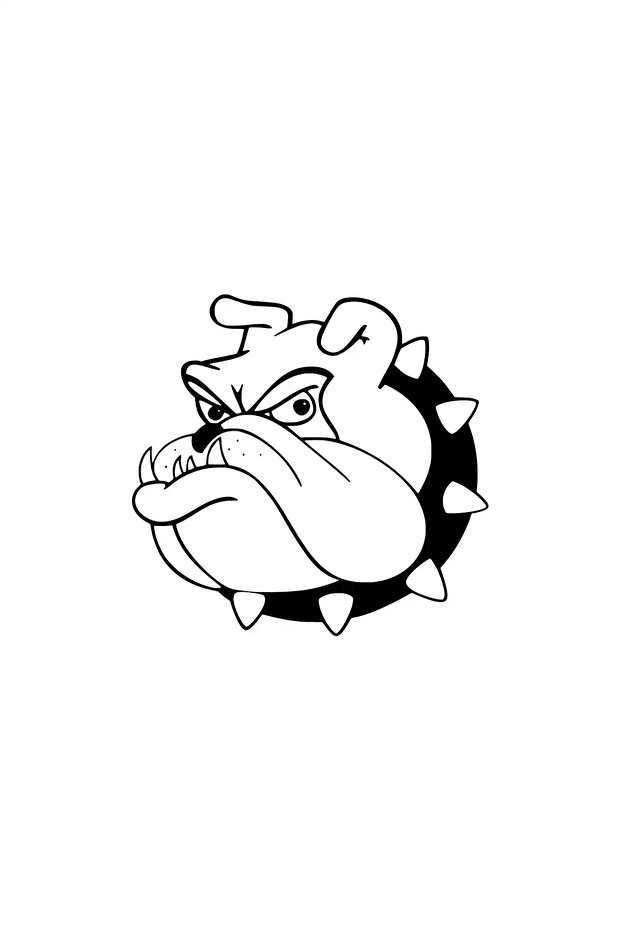 Angry Bulldog Auto Custom New Quality Quality Sticker Black 30 X 30 cm