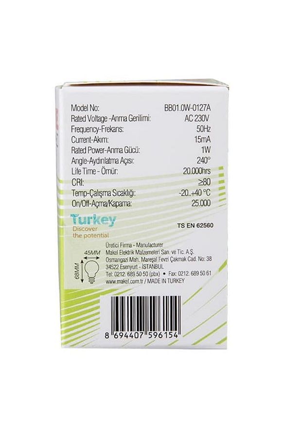 1w Led Gece Lambası Kırmızı - 4