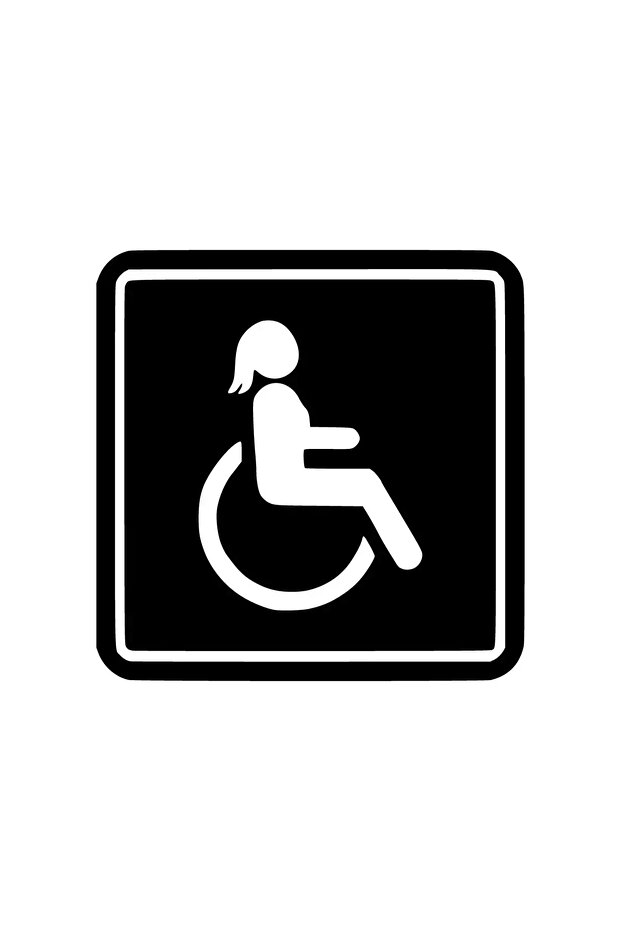 Disabled Emblem Auto Special New Sticker Black 30 X 30 cm