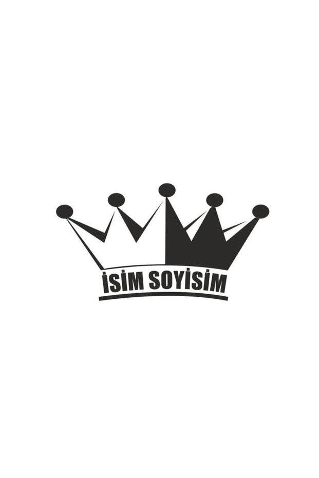 King's Crown Name Surname Auto Domestic Production A+Quality 30 X 15 cm Durable