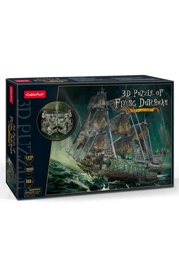 3D 360 Parça LED Işıklı Puzzle Uçan Hollandalı Korsan Gemisi - 2