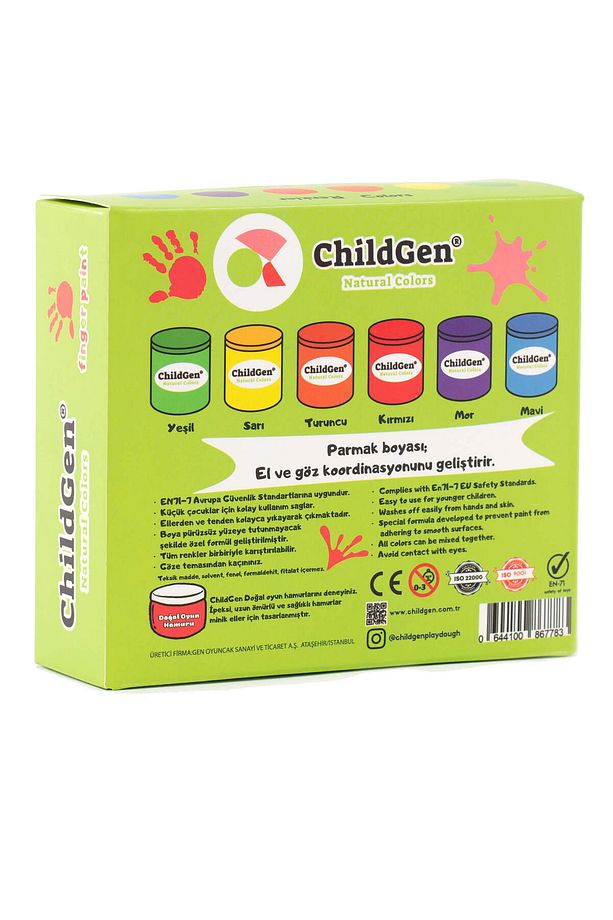 Süper Yıkanabilir 6'lı Parmak Boya Seti (6X50GR) - 4