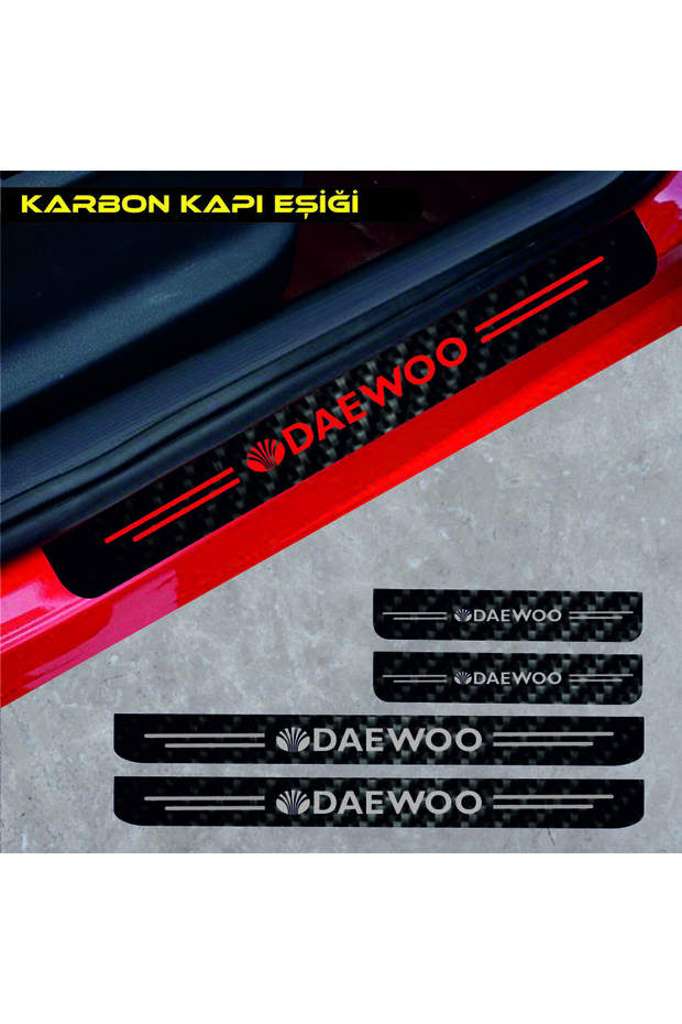 Special New Compatible Accessory for Daewoo Espero Auto Door Sill Special New Sticker Carbon 4Pcs
