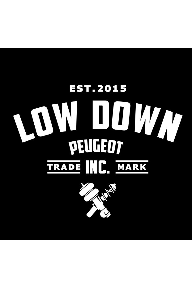 Low Down Peugeot Rear Window custom new sticker