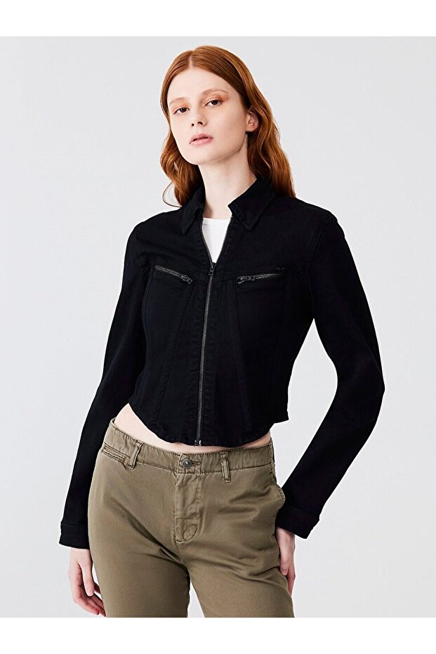 Alında Slım Cropped Jacket Ceket - 2