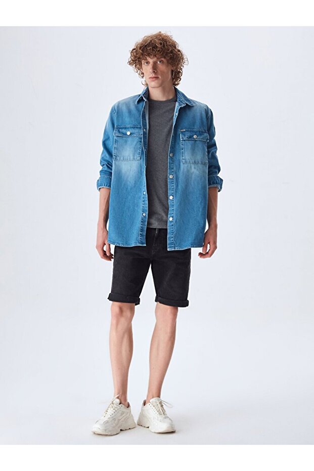 Steven Oversıze Jean Gömlek - 1