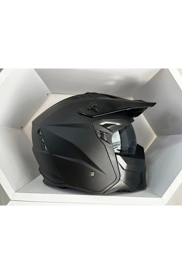Kask X1-x Seul Çene Çıkan Mat Siyah - 2