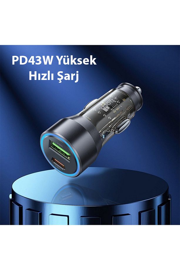 Nz12a Action Pd43w Usb Type-c Hızlı Şarj Araç Çakmaklı Şarj Aleti - 3