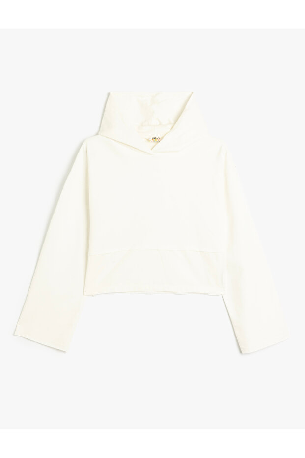Beige Girl's Basic Sweatshirt