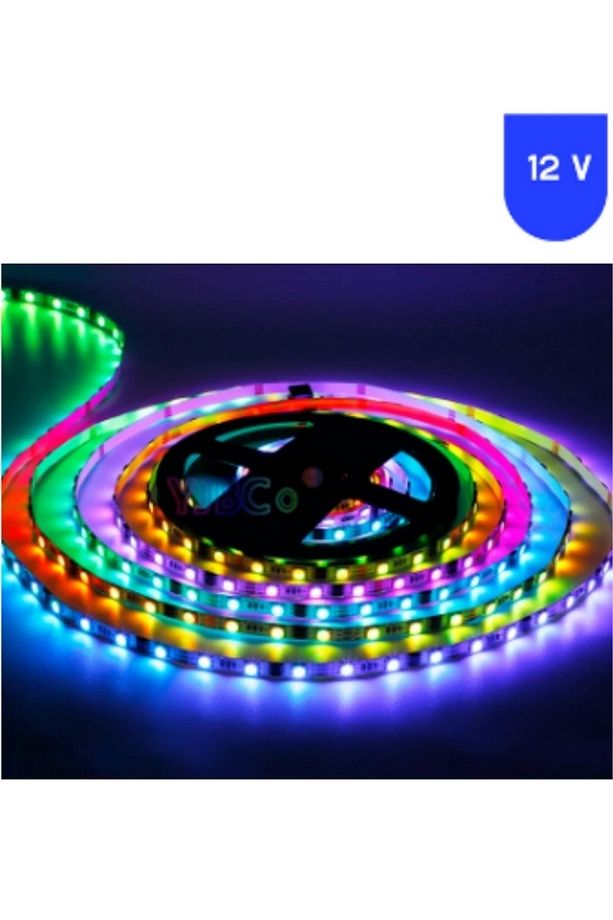 12 Volt 60 Led Silikonsuz Animasyonlu Pixel Magic Kayar Led İç Mekan IP20 5 Metre - 1