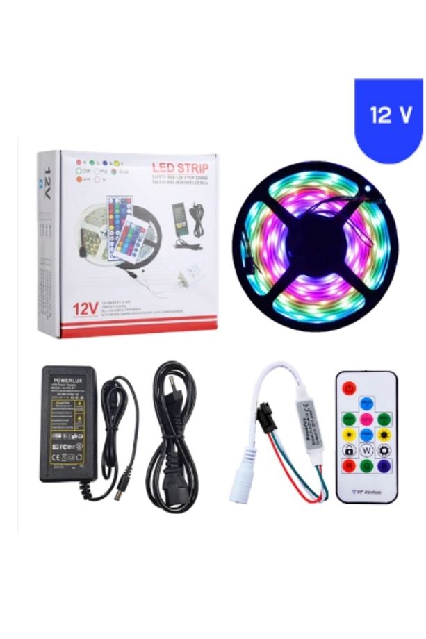 12 Volt Argb Pixel Magic Animasyonlu Kayar Led Kutulu 5 Metre Set 5050 Smd Silikonlu Ip65 - 1