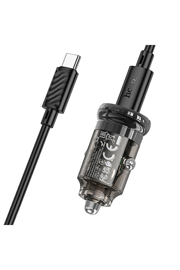 Z53 Sight Single Pd30w Type-c Girişli Araç Çakmaklık Hızlı Şarj Aleti Type-c To Type-c Kablo - 4