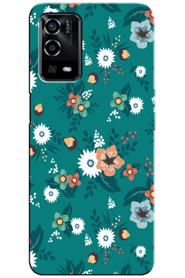 Oppo A55 Compatible Case Spring Flowers 2 Silicone Case (Printed)