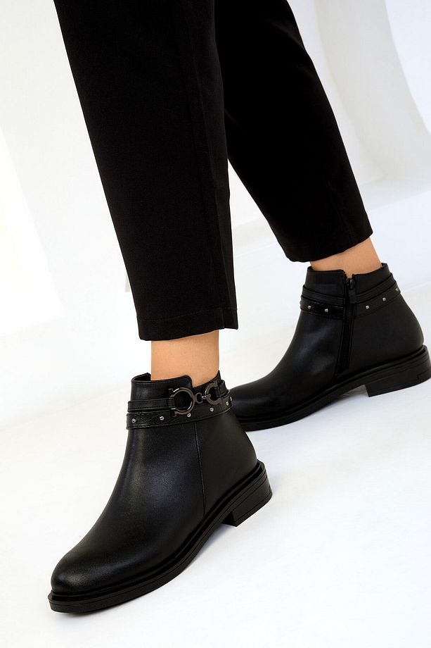 Siyah Kadın Bot & Bootie 19555 - 3