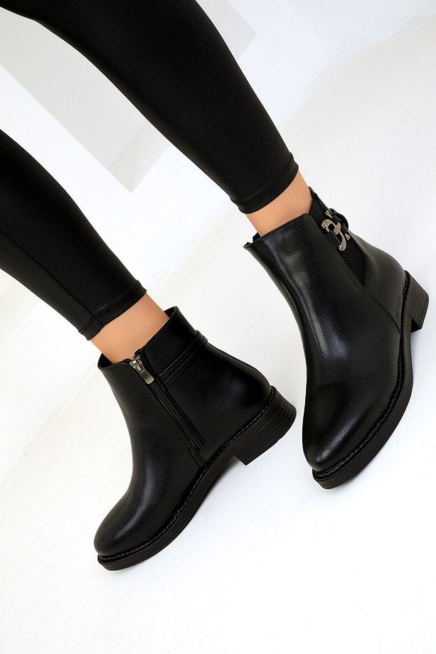 Siyah Kadın Bot & Bootie 19585 - 4
