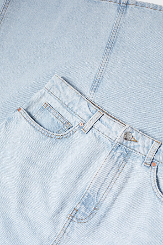 Slit denim skirt - 7