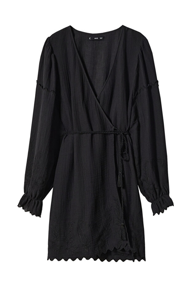 Gesticktes, strukturiertes Kleid - 4