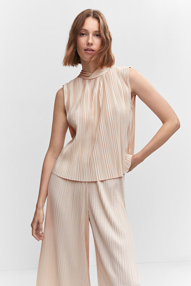 Pleated wideleg trousers - 5