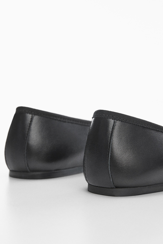 Bow leather ballerina - 4