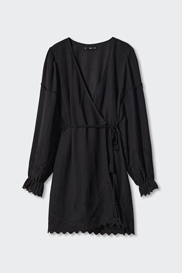 Gesticktes, strukturiertes Kleid - 3