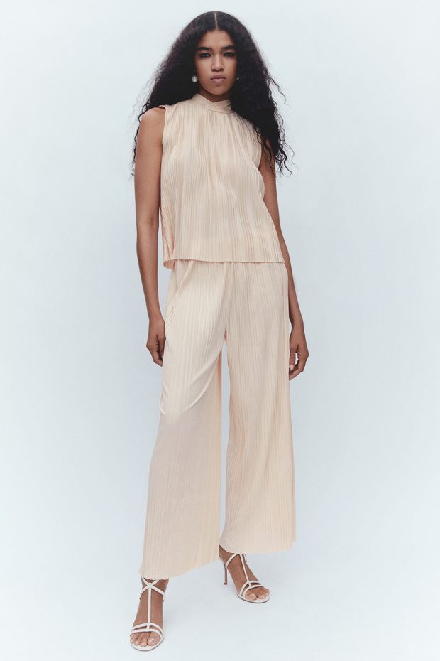 Pleated wideleg trousers - 7