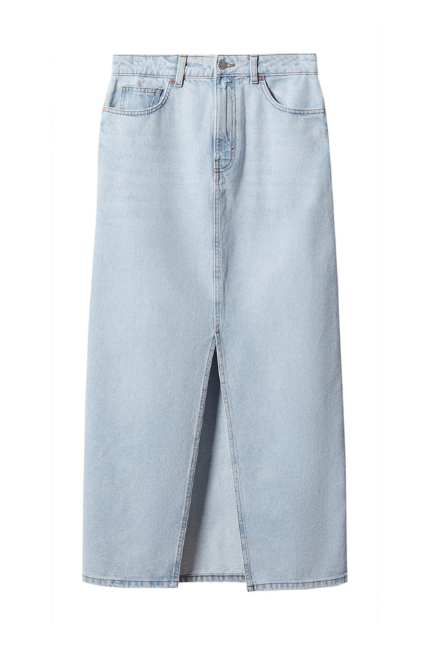 Slit denim skirt - 4