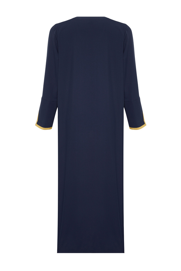 Lacivert Renk Bloklu Uzun Aerobin Dokuma Kap & Ferace & Abaya TCTSS24KF00011 - 8