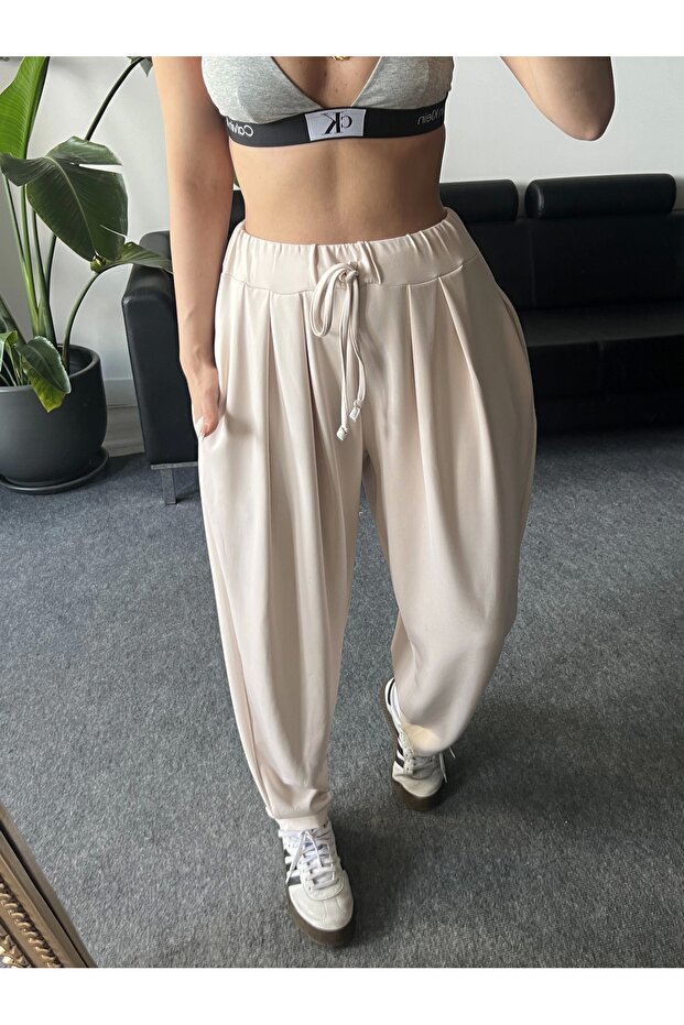 Bej Şalvar Model Modal Pantolon - 3