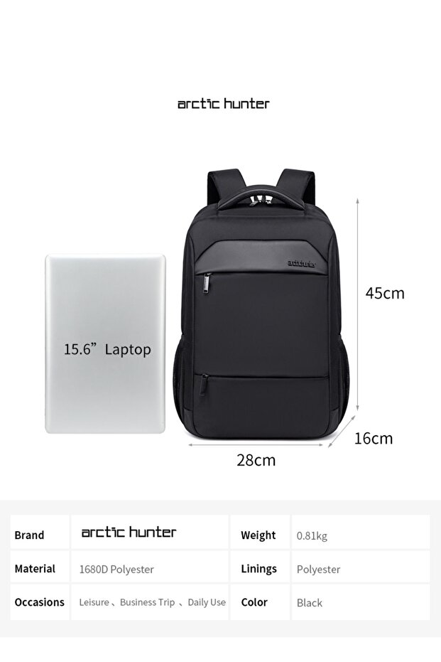 B00111 Model Black Backpack - 8