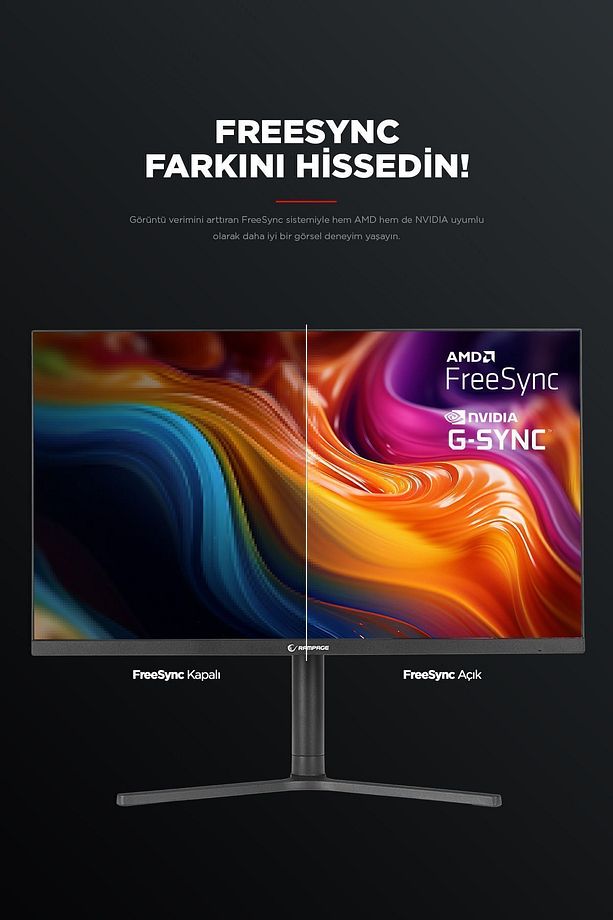 Cluster Cl27r165 27 165hz 1ms Boe Ips Fhd Freesync Pivot Pc Flat Gaming Oyuncu Monitörü - 5